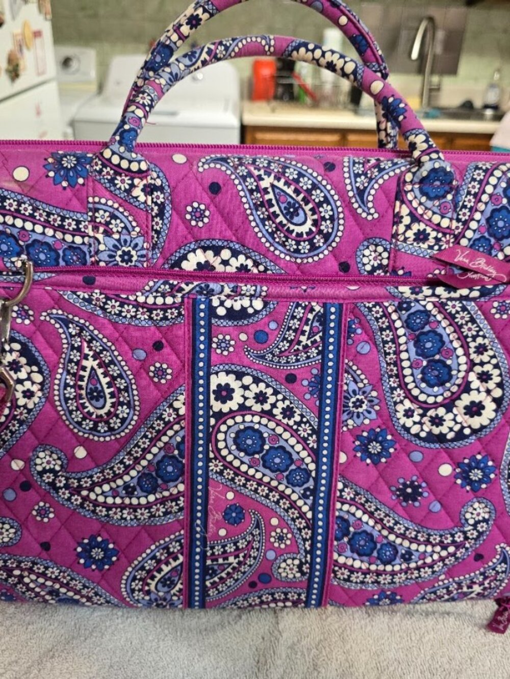 Hard Laptop Case Pink Blue Paisley Vera Bradley Metropolitan Boysenberry